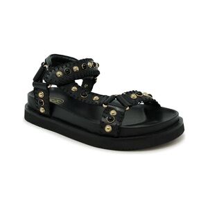 ASH Black Utopia Studded EMO Gothic Boho Cage Gladiator Sandals Shoes sz 39